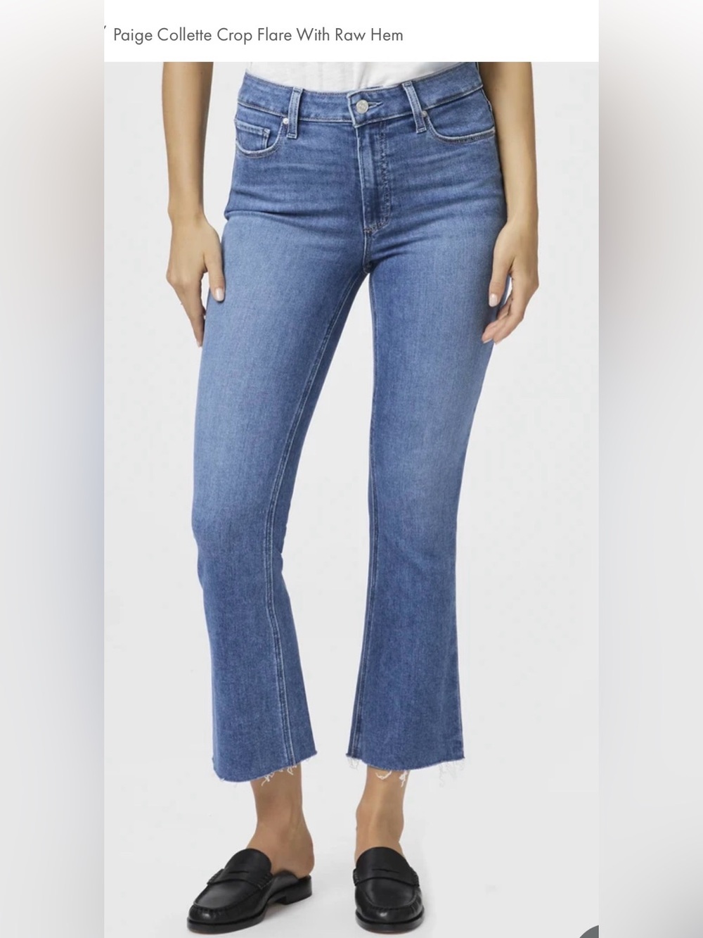 PAIGE Colette Cropped Flare Jeans size 24
